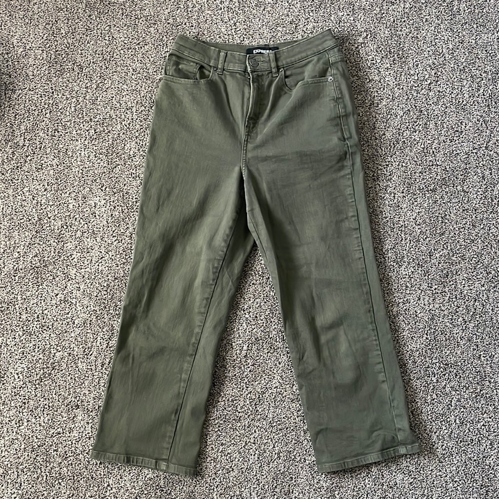 Express High-Rise Cropped Wide Leg Pant